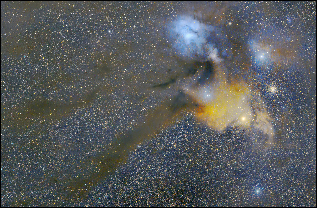 Antares and Clouds of Rho Ophiuchi